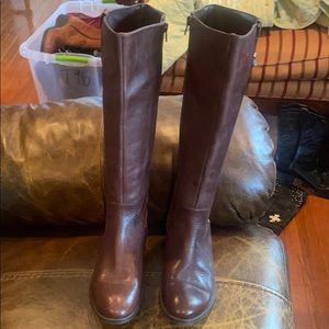 Ralph Lauren 8 tall leather brown boots